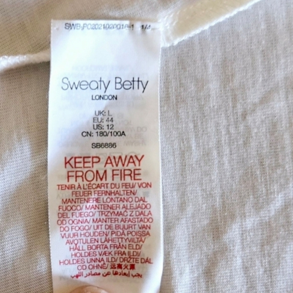 Halle Berry + Sweaty Betty Frankie Tank Top White 12/Large - Picture 4 of 6